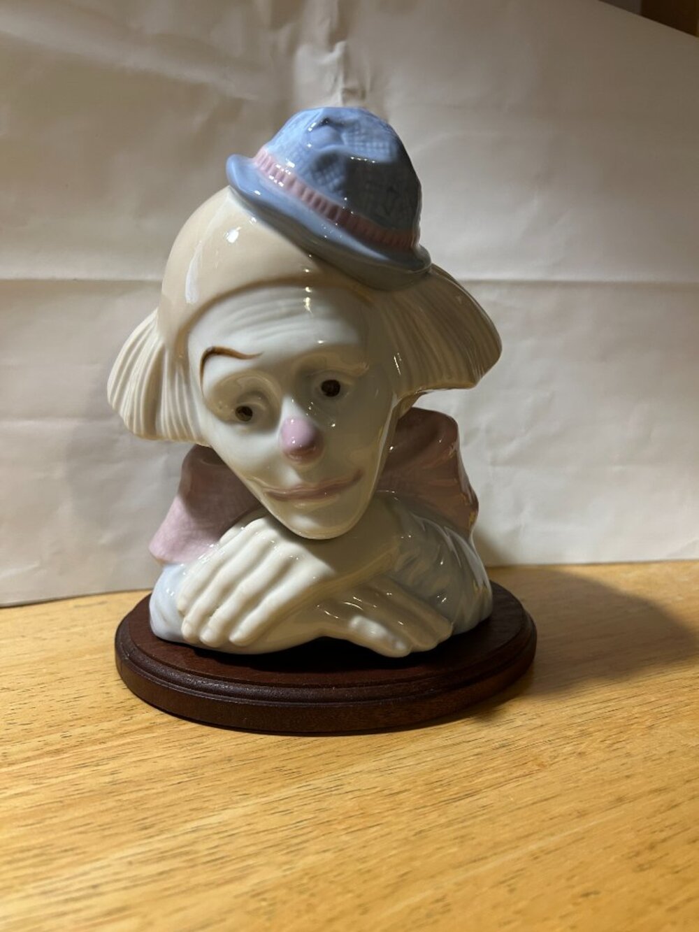 Paul Sebastian Fine Porcelain Clown Figurine Meico Feelings Clown + Base VINTAGE
